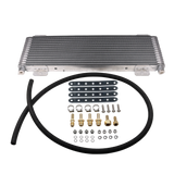 JDMSPEED Transmission Oil Cooler Low Pressure Drop 40,000 GVW Heavy Duty w/ Fittings