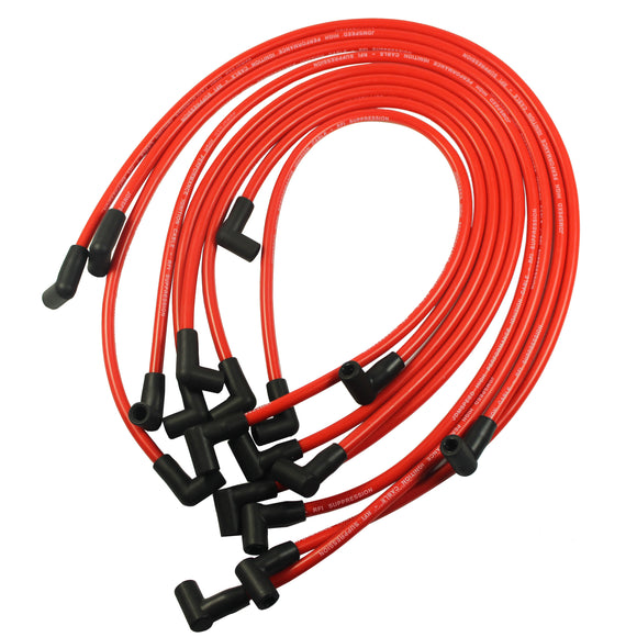 Red JDMSPEED Spark Plug Wires For Big Block Chevy 454 - HEI Over Valve Cover Style, Set