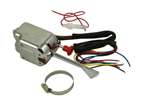 JDMSPEED For GM FORD BUICK HL101 Signal Switch Hot Rod Turn Street 12V Universal Chrome