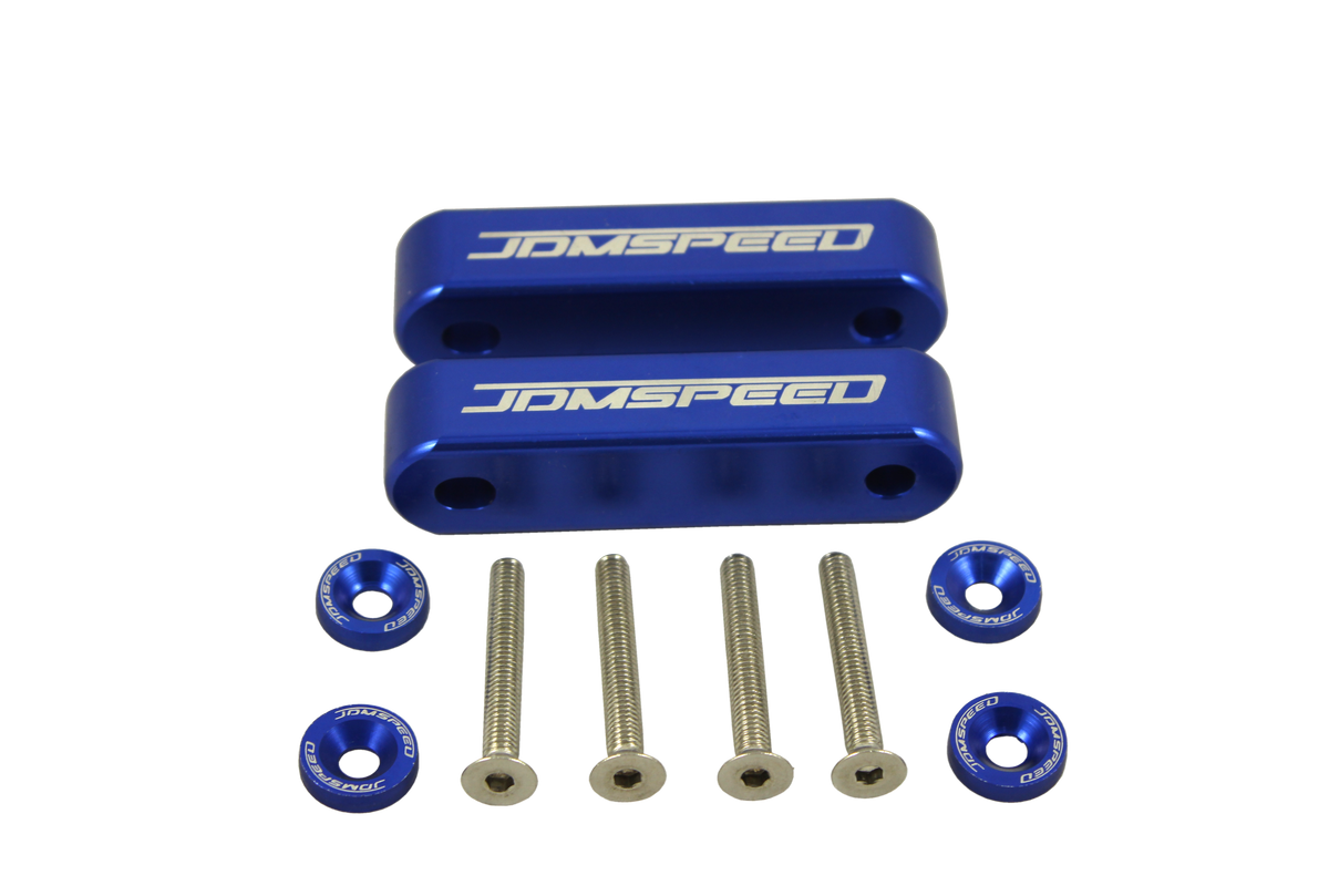 Hood Risers Kit JDMSPEED Brand New Blue JDMSPEED Hood Spacer Risers Kit Set For Acura ...