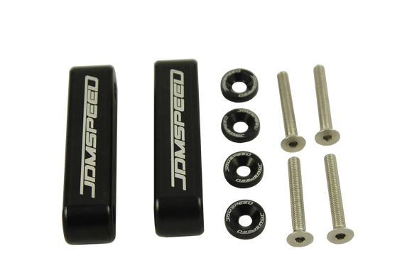 JDMSPEED Black JDMSPEED Hood Spacer Risers Kit Set For Acura Integra Honda Civic