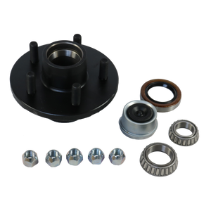 JDMSPEED With Bearings Trailer Idler Hub Kits 5 on 4.5 For 3500 lbs Axle 1/2"-20 Thread