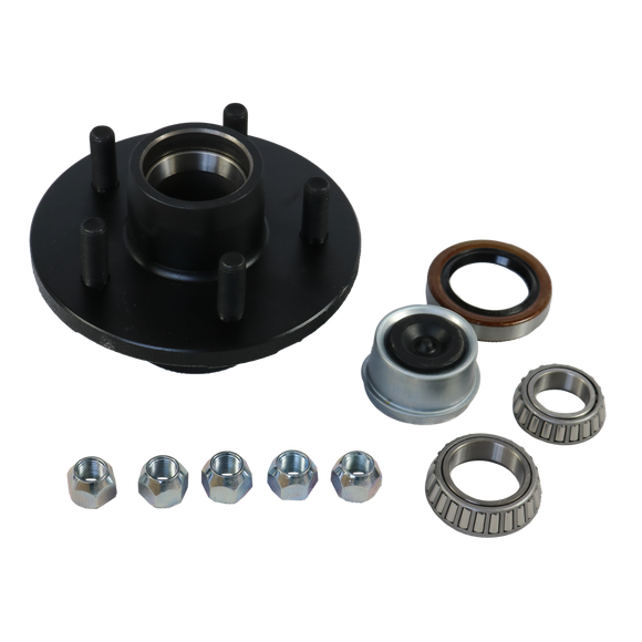 JDMSPEED With Bearings Trailer Idler Hub Kits 5 on 4.5 For 3500 lbs Axle 1/2