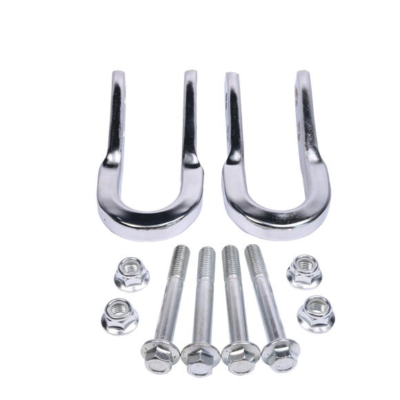 JDMSPEED 23253074 Chrome Recovery Hooks Tow Hooks Set For 2015-2019 Colorado GMC Canyon