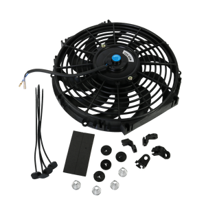 JDMSPEED Universal 12" inch Slim Fan Push Pull 12V Electric Radiator Cooling Mount Kit