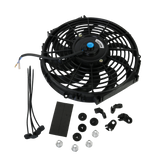 JDMSPEED Universal 12" inch Slim Fan Push Pull 12V Electric Radiator Cooling Mount Kit