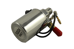 JDMSPEED New Chrome 12V 24V Train Truck Air Horn Electric Solenoid Valve Heavy Duty 1/4"