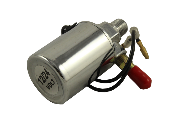 JDMSPEED New Chrome 12V 24V Train Truck Air Horn Electric Solenoid Valve Heavy Duty 1/4