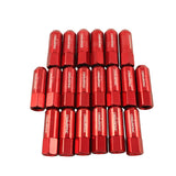 JDMSPEED 20pcs Red Extended Forged Aluminum Tuner Racing Wheel Lug Nuts For Ford Mustang
