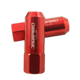 JDMSPEED 20pcs Red Extended Forged Aluminum Tuner Racing Wheel Lug Nuts For Ford Mustang