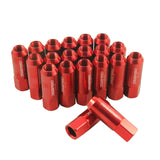 JDMSPEED 20pcs Red Extended Forged Aluminum Tuner Racing Wheel Lug Nuts For Ford Mustang