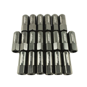 JDMSPEED Black 20PCS M14X1.5 60MM Extended Forged Aluminum Wheel Rim Tuner Racing Lug Nut