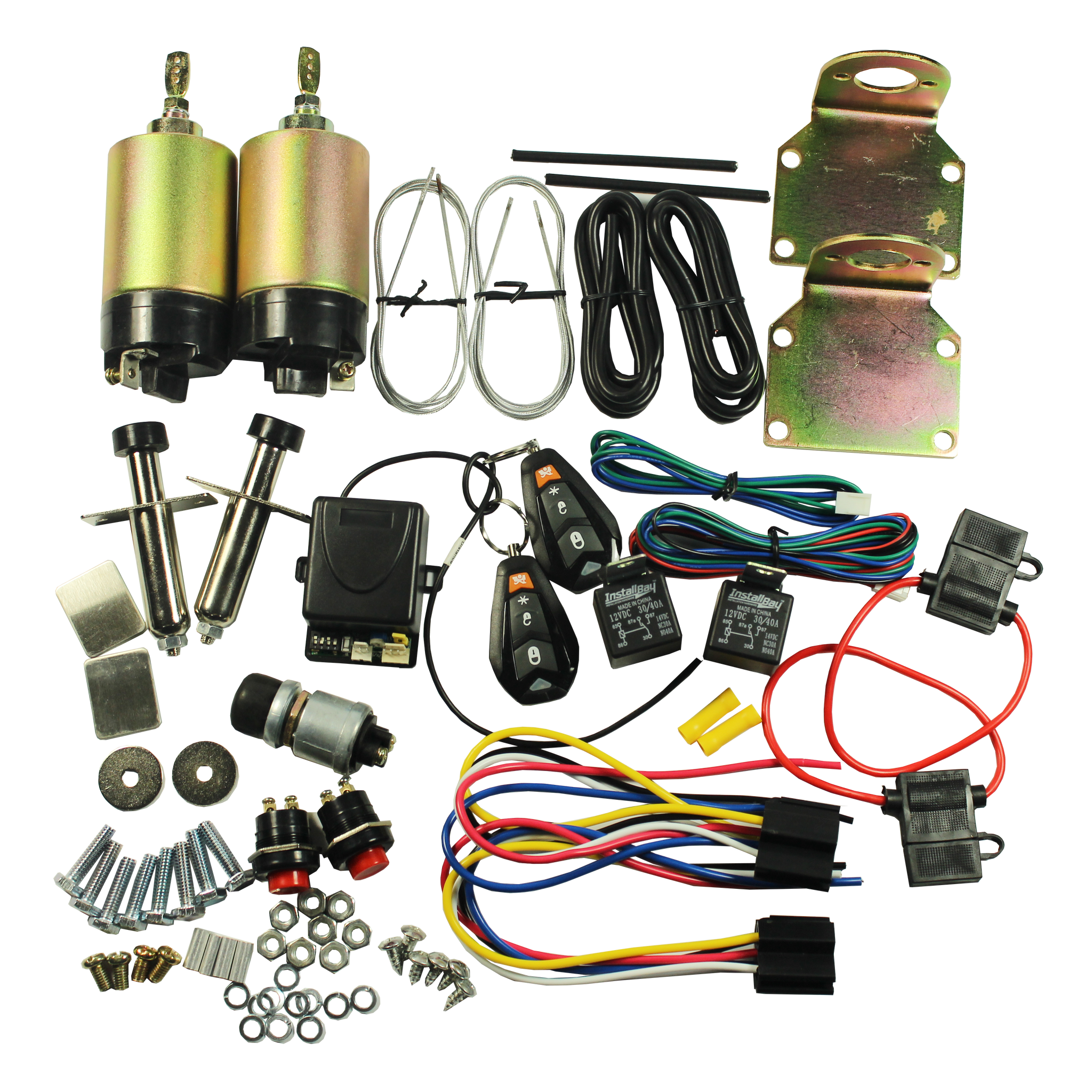 JDMSPEED New 2 Door Shaved Handle Door Popper Kit With