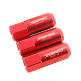 JDMSPEED Red 20PCS M14X1.5 60MM Extended Forged Aluminum Wheel Rim Tuner Racing Lug Nuts