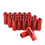 JDMSPEED Red 20PCS M14X1.5 60MM Extended Forged Aluminum Wheel Rim Tuner Racing Lug Nuts