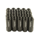 JDMSPEED 20PC 12X1.25MM 60MM EXTENDED FORGED ALUMINUM TUNER RACING LUG NUT BLACK