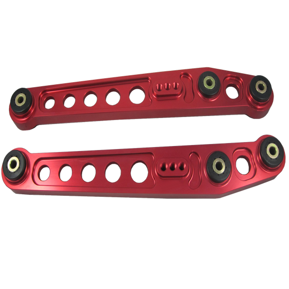 JDMSPEED Rear Red Lower Control Arm&Subframe Brace+Tie Bar Kit Fits Honda Civic EK 96-00