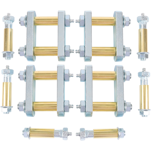JDMSPEED Greasable Shackle Spring Bolt Link Kit Fits Heavy Duty Tandem Axle Truck Trailer