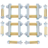JDMSPEED Greasable Shackle Spring Bolt Link Kit Fits Heavy Duty Tandem Axle Truck Trailer