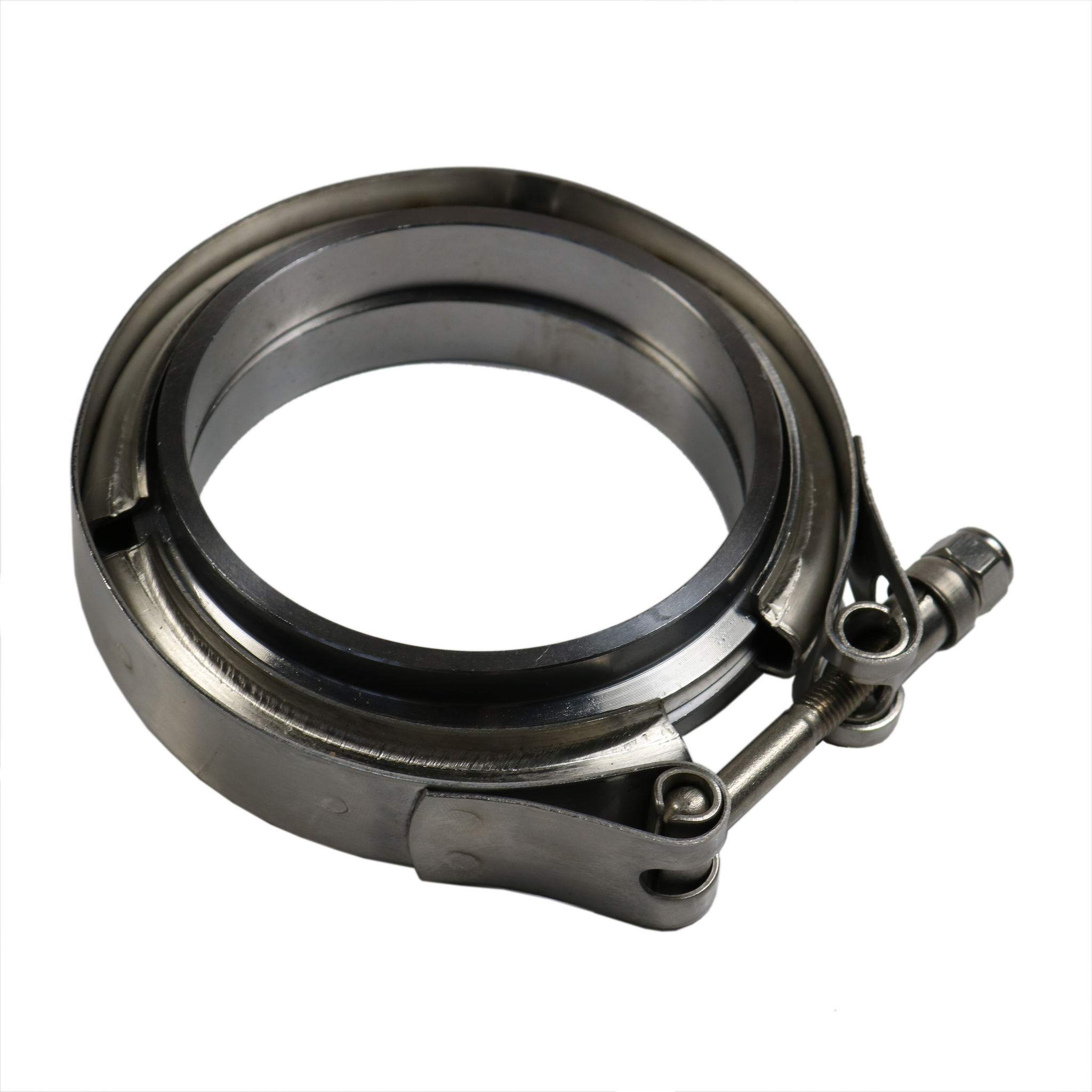 4-Pack 3 Inch V-Band Clamp Kit With Male & Female Flanges - Mild Steel Turbo Exhaust Piping