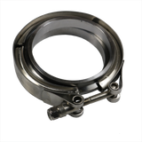 JDMSPEED 4pcs 3" V-Band Flange & Clamp Kit Male/Female With Ridge For Exhaust Downpipe