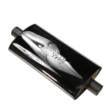 JDMSPEED NEW Universal 19" Stainless Steel ProXS Muffler Oval 2.5" Center/Center