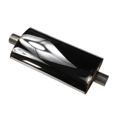 JDMSPEED NEW Universal 19" Stainless Steel ProXS Muffler Oval 2.5" Center/Center