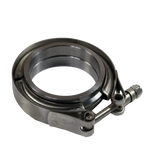 JDMSPEED 4pcs 2.5" V-Band Flange & Clamp Kit For Turbo Exhaust Downpipes Stainless Steel