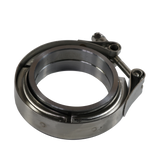 JDMSPEED 4pcs 2.5" V-Band Flange & Clamp Kit For Turbo Exhaust Downpipes Stainless Steel