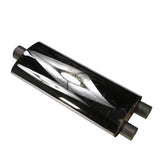 JDMSPEED Universal ProXS Muffler 24" Stainless Steel Oval 3" Inlet/Dual 2.5" Outlet