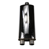 JDMSPEED Universal ProXS Muffler 24" Stainless Steel Oval 3" Inlet/Dual 2.5" Outlet