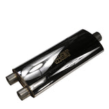 JDMSPEED Universal ProXS Muffler 24" Stainless Steel Oval 3" Inlet/Dual 2.5" Outlet