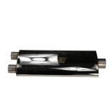 JDMSPEED Universal ProXS Muffler 24" Stainless Steel Oval 3" Inlet/Dual 2.5" Outlet