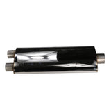 JDMSPEED Universal ProXS Muffler 24" Stainless Steel Oval 3" Inlet/Dual 2.5" Outlet