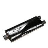 JDMSPEED Universal ProXS Muffler 24" Stainless Steel Oval 3" Inlet/Dual 2.5" Outlet
