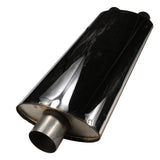 JDMSPEED Universal ProXS Muffler 24" Stainless Steel Oval 3" Inlet/Dual 2.5" Outlet