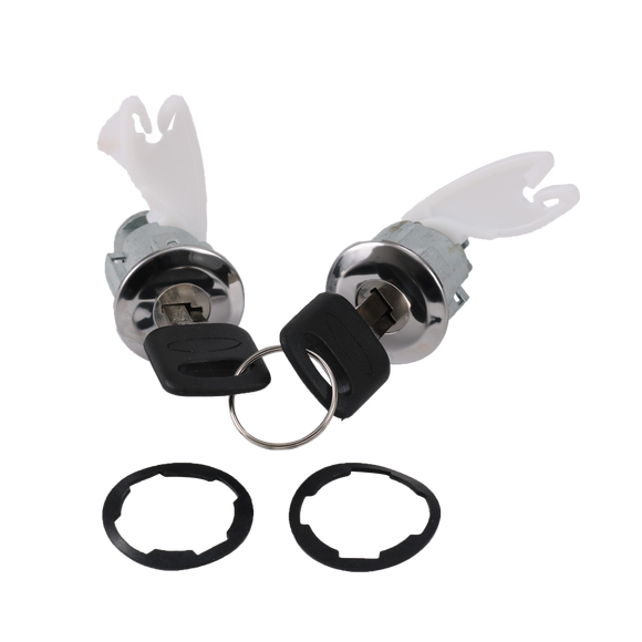 JDMSPEED Door Lock Cylinder 2 Set Tumbler 2 Keys For Ford F150 250 350 Pickup 1992-1995
