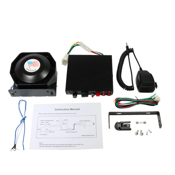 JDMSPEED New MIC System 8 Sound Loud 200W Car Warning Alarm Fire Horn PA Speaker
