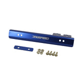 JDMSPEED Blue Universal Front Bumper License Plate Bracket Side Mount Relocator Holder