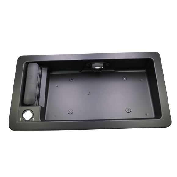 JDMSPEED Rear Plate Exterior Door Handle & License Bracket Fits Ford Van E150 E250 E350