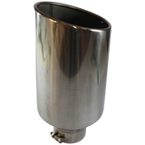 JDMSPEED Polished Stainless Steel Diesel Exhaust Tip 4" Inlet 8" Outlet 18" Long