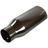 JDNSPEED 4"Inlet 6"Outlet 18"Long Polished Stainless Steel Diesel Bolt On Exhaust Tip