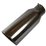 JDNSPEED 4"Inlet 6"Outlet 18"Long Polished Stainless Steel Diesel Bolt On Exhaust Tip