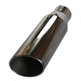 JDNSPEED 4"Inlet 6"Outlet 18"Long Polished Stainless Steel Diesel Bolt On Exhaust Tip