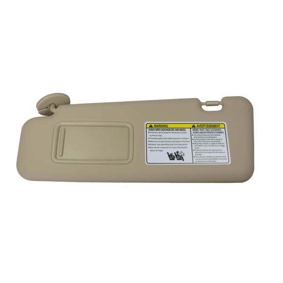 JDMSPEED Sun Visor Left Driver Side Beige Fits Toyota Highlander w/ Vanity Light 2008-13
