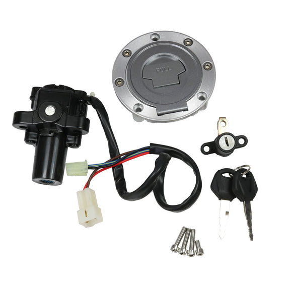 JDMSPEED Fuel Gas Cap Ignition Switch Seat Lock W/ Key Set For Yamaha YZF R1 R6 FZ6