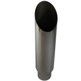 JDMSPEED Polished Exhaust Tip Tail Pipe 3" Inlet 4" Outlet 18" Long Rolled End Angle Cut