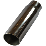 JDMSPEED Stainless Steel Exhaust Tip Tail Pipe Rolled Edge 5" Inlet 6" Outlet 18" Long