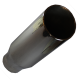 JDMSPEED 5" Inlet 7" Outlet 18" Long Exhaust Tip Tail Pipe S/S Angle Cut Rolled Edge