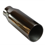 JDMSPEED 5" Inlet 7" Outlet 18" Long Exhaust Tip Tail Pipe S/S Angle Cut Rolled Edge